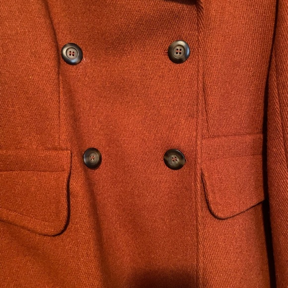 Be Double-Breasted Rust Coat - Picture 3 of 11